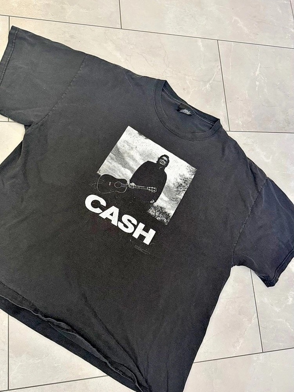 Vintage Zion Rootswear Johnny Cash Man in Black Graphic T-Shirt Tee Black 2X